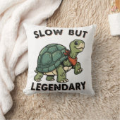 Funny Retro Turtle Square Throw Pillow クッション (ブランケット)