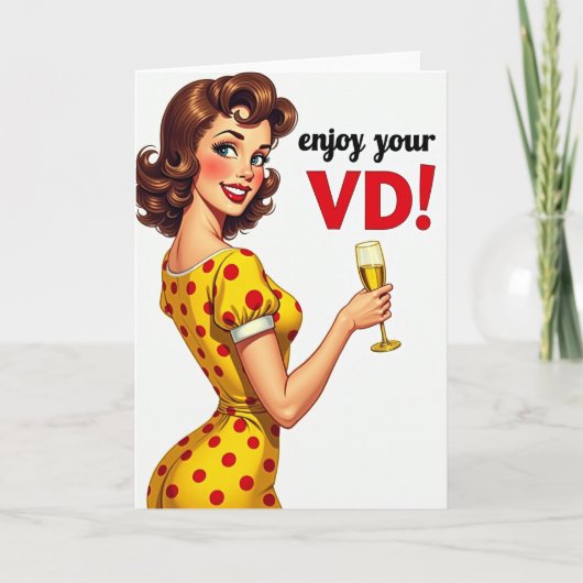 Funny Retro Valentines Day Card カード (正面)
