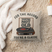 Funny Retro Vinyl Humor You're a classic Birthday クッション (ブランケット)
