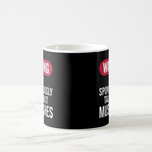 Funny Retro Warning I May Spontaneously Talk About コーヒーマグカップ (中央)