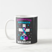 Funny Rheumatoid Warrior Arthritis Awareness コーヒーマグカップ (左)