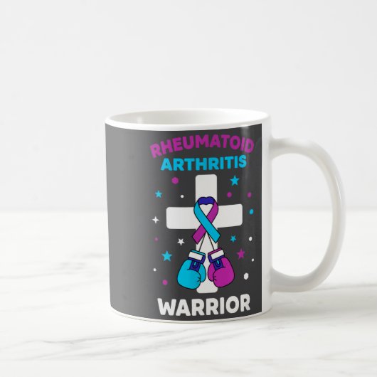 Funny Rheumatoid Warrior Arthritis Awareness コーヒーマグカップ (右)