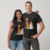 Funny Rhodesian Ridgeback Dog Christmas Snowman Xm Tシャツ (ユニセックス)