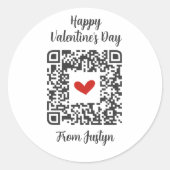 Funny Rick Roll Valentines Party Favor Treat Bag ラウンドシール (正面)