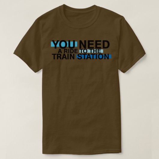 funny rid to the train station tシャツ (デザイン正面)
