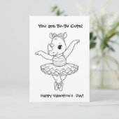 funny RIHNO  Coloring Maze Classroom Valentine  サンキューカード (スタンド正面)