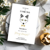 Funny Ring Bearer Gold Bow Tie Wedding Proposal