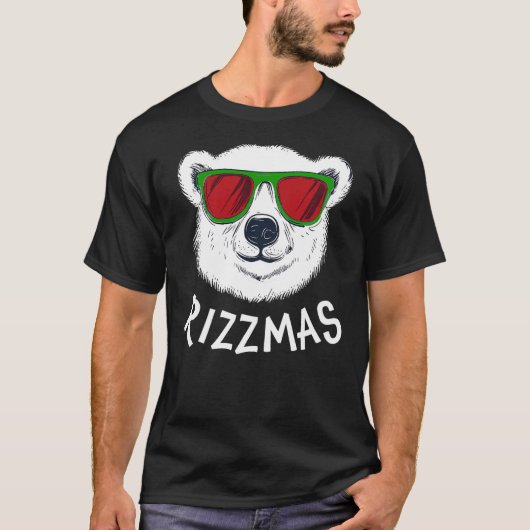Funny RIzzmas Polar Rizz Cool Bear Christmas Holid Tシャツ (正面)