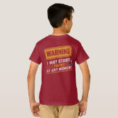 Funny Road Work Warning Sign Construction Humor Tシャツ (裏面フル)