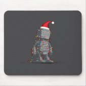 Funny Robot Christmas Graphics Lights Lover Long S マウスパッド (正面)