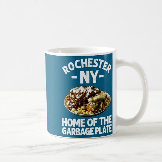 Funny Rochester Ny Garbage Plate Gift Cool New Yor コーヒーマグカップ (右)