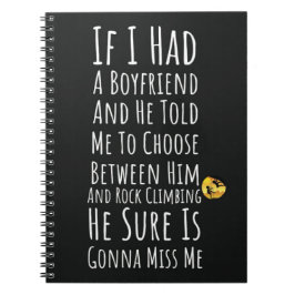 Funny Rock Climbing Gifts For Her Climber Women ノートブック