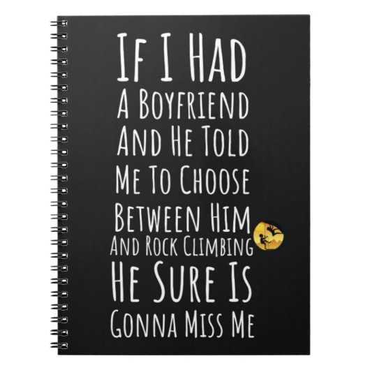 Funny Rock Climbing Gifts For Her Climber Women ノートブック (正面)