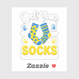 Funny Rock Your Socks 3/21 Down Syndrome Awareness シール