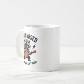 Funny Rocking Racoon  コーヒーマグカップ (正面左)