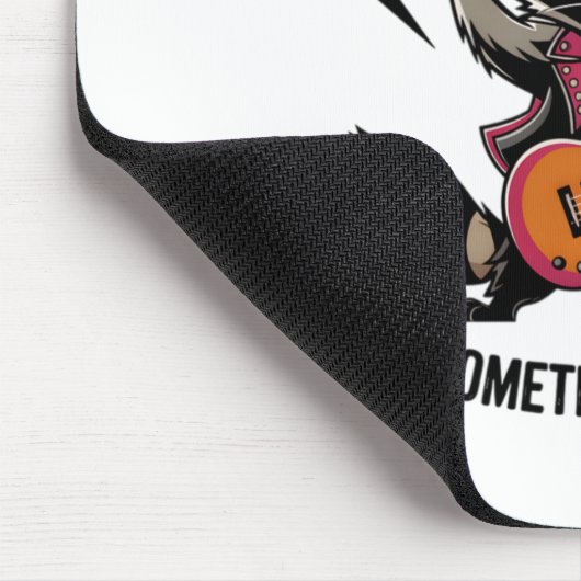 Funny Rocking Racoon  マウスパッド (コーナー)