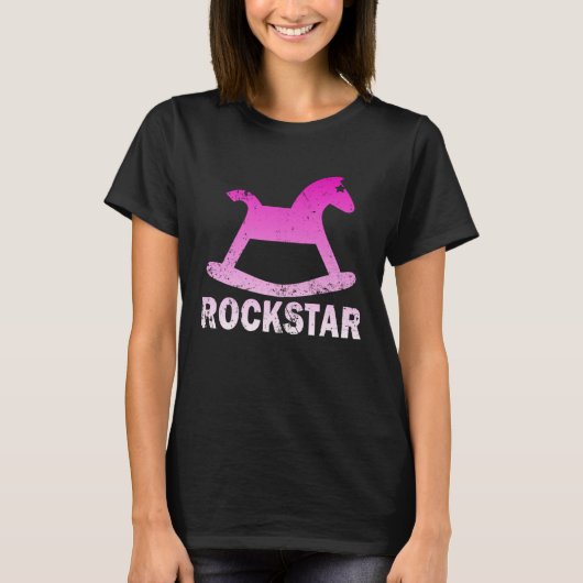 Funny Rockstar Rocking Horse Tシャツ (正面)