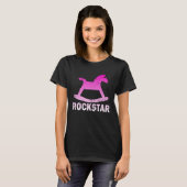 Funny Rockstar Rocking Horse Tシャツ (正面フル)