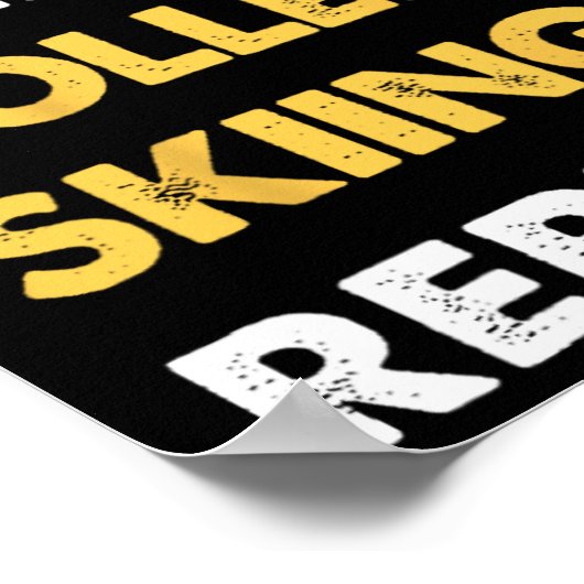 Funny Roller-skiing Apparel Eat Sleep Roller-skiin ポスター (角)