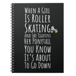 Funny Rollerskating Gifts Skater Girl Roller Derby ノートブック
