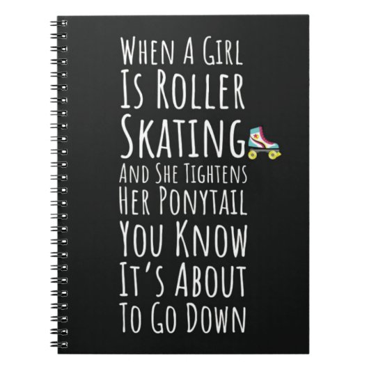 Funny Rollerskating Gifts Skater Girl Roller Derby ノートブック (正面)
