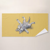 Funny Rolling Schnauzer Towel バスタオル (バスタオル)
