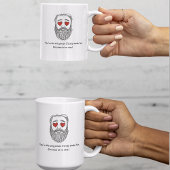 Funny Romantic Bearded Man Sleepy In Love Mug コーヒーマグカップ
