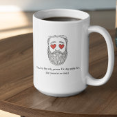 Funny Romantic Bearded Man Sleepy In Love Mug コーヒーマグカップ