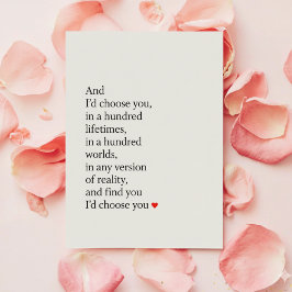 Funny Romantic Love Card for Him & Her シーズンカード