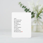 Funny Romantic Love Card for Him & Her シーズンカード (スタンド正面)