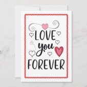 Funny Romantic Valentine Card for Husband Sketch シーズンカード (正面)