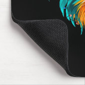 Funny Rooster Chicken Santa Christmas Lights Farme マウスパッド (コーナー)