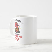 Funny Rooster Coworker Mug | I May Look Calm コーヒーマグカップ (正面左)