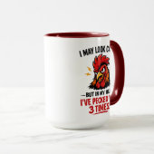 Funny Rooster Coworker Mug | I May Look Calm マグカップ (正面右)