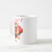 Funny Rooster F-caw-f Valentines Day Chicken Fcawf コーヒーマグカップ (正面左)