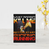 Funny Rooster Fight  カード (黄色い花)