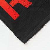 Funny Rooster Fight  フリースブランケット (角)