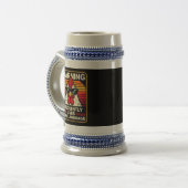 Funny Rooster - Fowl Language –Humor Chicken ビールジョッキ (正面左)