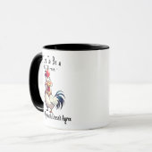 Funny Rooster Sarcastic Pun Coffee Mug - Bad Mouth マグカップ (正面左)