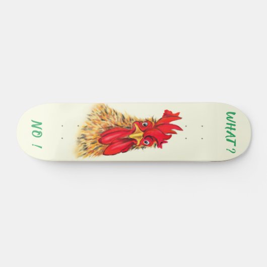 Funny Rooster Skateboard Custom Text スケートボード (横)