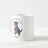 Funny Rottweiler Dog Business Suit Coffee  コーヒーマグカップ (正面左)