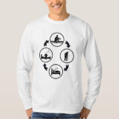 Funny rowing gift, The rowing cycle Tシャツ (正面)