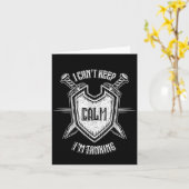Funny Rpg Gamer I Can't Keep Calm I'm Tanking Men カード (黄色い花)