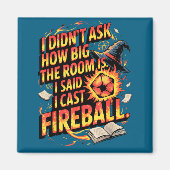 Funny Rpg I Cast Fireball Quote With Wizard Hat An マグネット (正面)