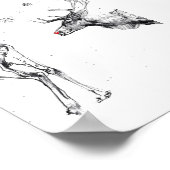 Funny Rudolf Reindeer Christmas Love ポスター (角)