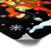 Funny Rudolph Reindeer Pjs Pajamas Christmas Men W ポスター (角)