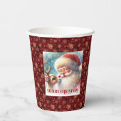 Funny Rudolph Santa Christmas Party Paper Cups 紙コップ (裏面)