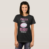 Funny Rugby Gift For Girls Pretty Face Deadly Tack Tシャツ (正面フル)