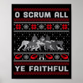 Funny Rugby O Scrum All Ye Faithful Ugly Merry Chr ポスター (正面)