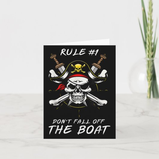Funny Rule #1 Don't Fall Off The Boat Cruise Rate カード (正面)